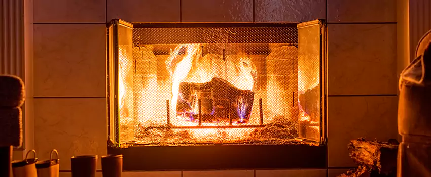 Mendota Hearth Landscape Fireplace Installation in Holyoke, Massachusetts