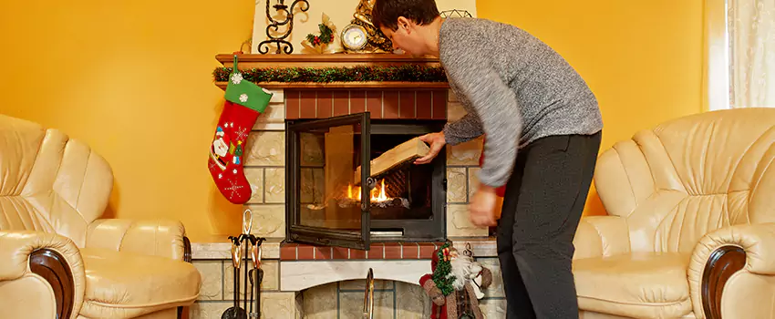 Rusted Metal Fireplace Restoration in Holyoke, Massachusetts
